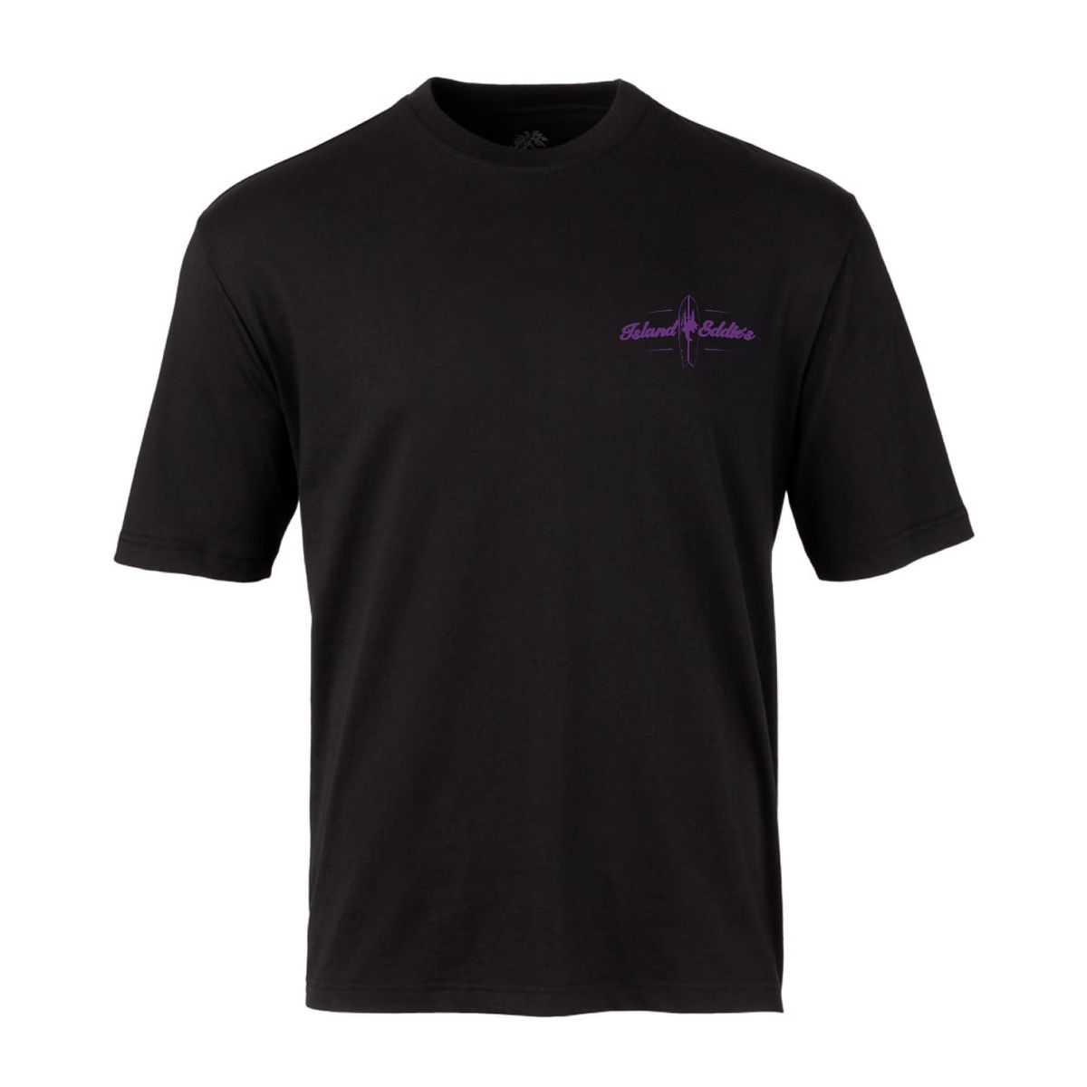 Black & Purple Crew Neck T-Shirt by Island Eddie